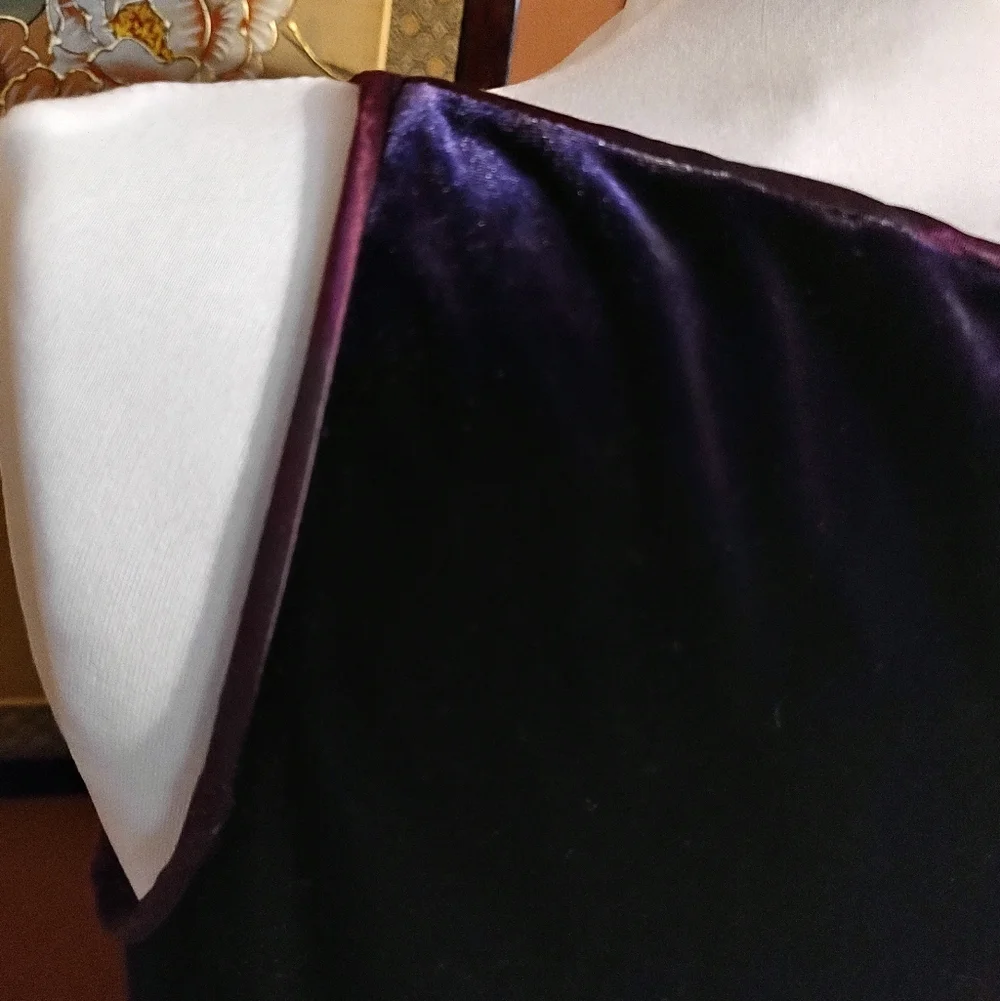💜 Luxe Vtg 90's Jessica McClintock Gunne Sax Royal Purple Cocktail Dress - 9/10 - Picture 6 of 16